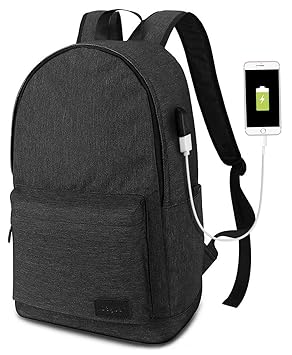 ibagbar Laptop Rucksack Herren Tasche: Schultasche & Arbeitsrucksack für Laptop Notebooks bis 15.6 Zoll mit USB Ladeanschluss