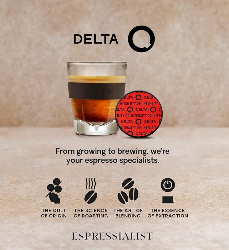 Delta Q Qharacter 40 Capsules de Café, Intensité 9