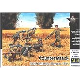 Master Box Counterattack Soviet Infantry Summer 1941 (6) Figure Model Building Kits (1:35 Scale)