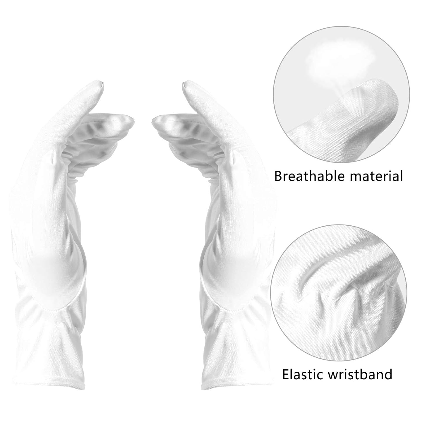 Panba Hand Moisturizing Gloves Overnight for Dry Hands and Eczema, Gloves for Nighttime Moisturizing for Men and Women, White Superfine Fiber Dust-free Gloves, Wristband Gloves (3 Pairs) : Beauty
