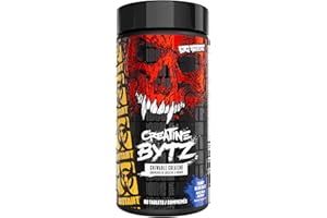 MUTANT Creatine Bytz – Sugar Free Chewable Creatine Tablets for On-the-Go Use – 5 g Monohydrate Per Day – 80 Tablets – Tangy 