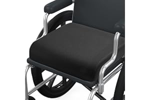 YOUFI Thick Memory Foam & Gel Seat Cushion, 18"X16"X4" Large Chair Cushion for Wheelchair Mobility Scooters, with Non-Slip Bo