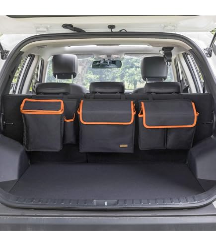 Povtii Trunk Hanging Storage Bag – 7-Pocket Car Backseat Organizer For SUV, Truck & Van (Gray) - View #8