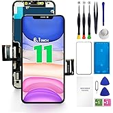 Genverdix for iPhone 11 Screen Replacement 6.1&Prime; LCD Display Digitizer Kit | Sensitive 3D Touch Full Repair kit HD, Digitizer Assembly with Tools Set, Tempered Glass Protector, Waterproof Frame Adhesive