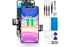 for iPhone 11 Screen Replacement 6.1″ Genverdix, 3D Touch LCD Display Repair kit, Digitizer Assembly with Tools Set, Tempered Glass, Waterproof Frame Adhesive