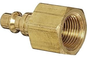 Dixon Valve and Coupling DCP2023B Brass Air Chief Industrial Interchange Air Fitting, Quick-Connect Plug, 1/4" Coupler x 3/8" NPT Female Thread, 37 CFM Flow Rating