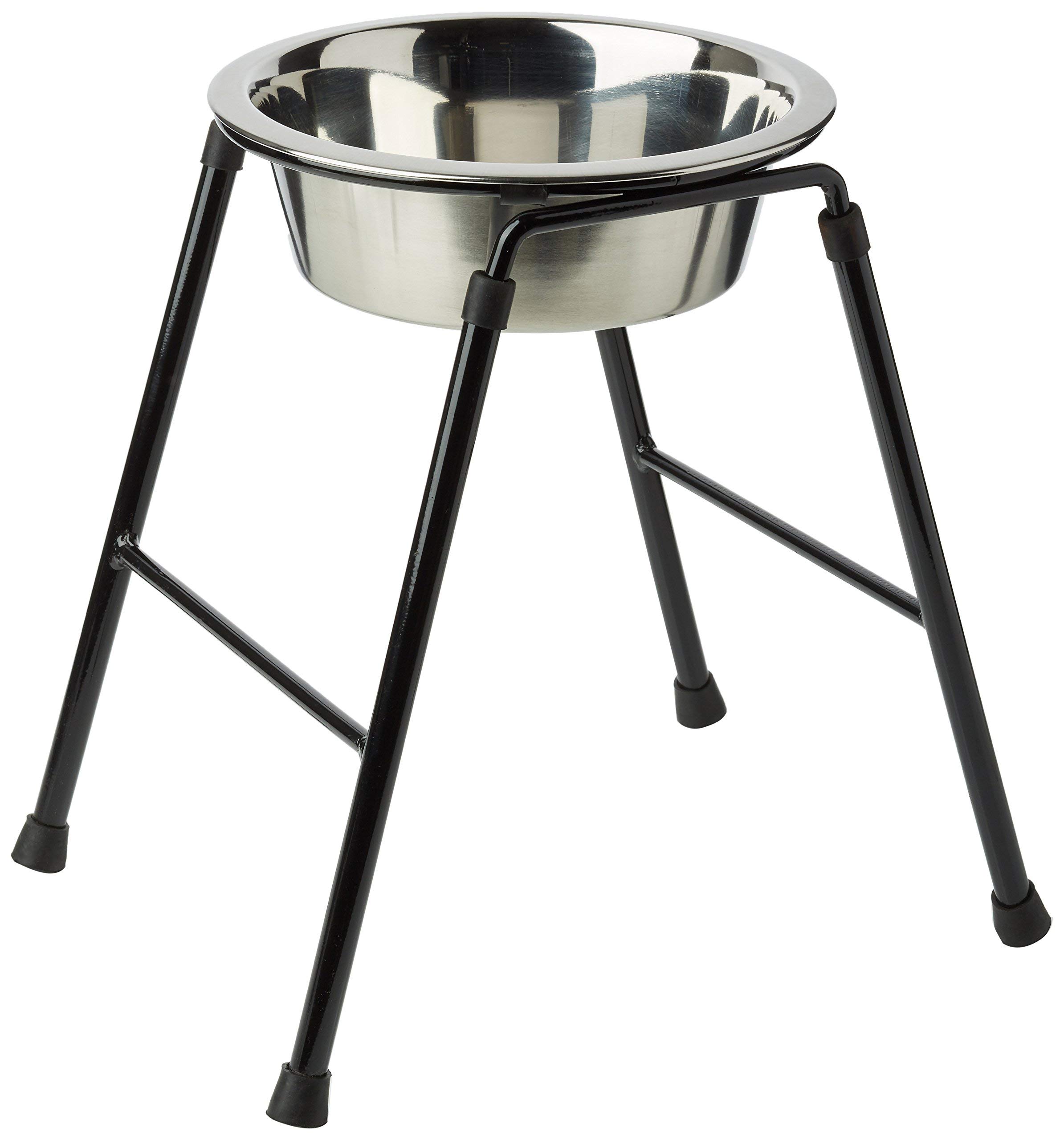 Classic Pet Products Single Feeder High Stand with 1600 ml Stainless Steel Dish, 300 mm Tall | Raised Dog Bowl for Medium & Large Breeds | Durable Metal Frame | Easy Clean Removable Bowl
