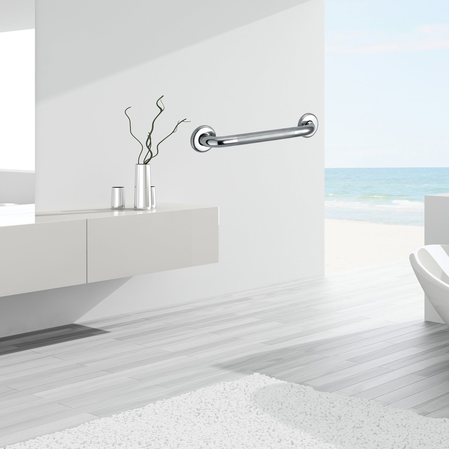 Dreamsbaku Home Bathroom grab bar 24 inch 304 stainless steel afety Bath and Shower Grab Bar