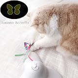 Vealind Interactive Cat Toy Butterfly Teaser 360° Rotating Rechargeable Yellow view 2