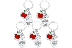YEEQIN 5PCs Teacher Keychains Teacher Appreciation Gifts Teacher Gifts Thank You Keychains Graduation Gift For Teachers