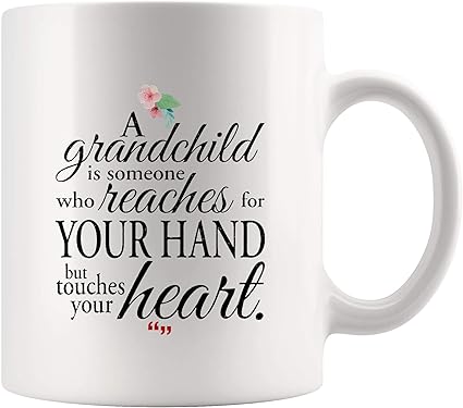 Amazon Co Jp Grandchild Touches ハート型 祖母 インスピレーション 新米ママ マグ 母の日 ギフト マグ おばあちゃん おじいちゃん 誕生日 カップ おじいちゃん お嬢さん 息子 親 お父さん ギフト ホーム キッチン