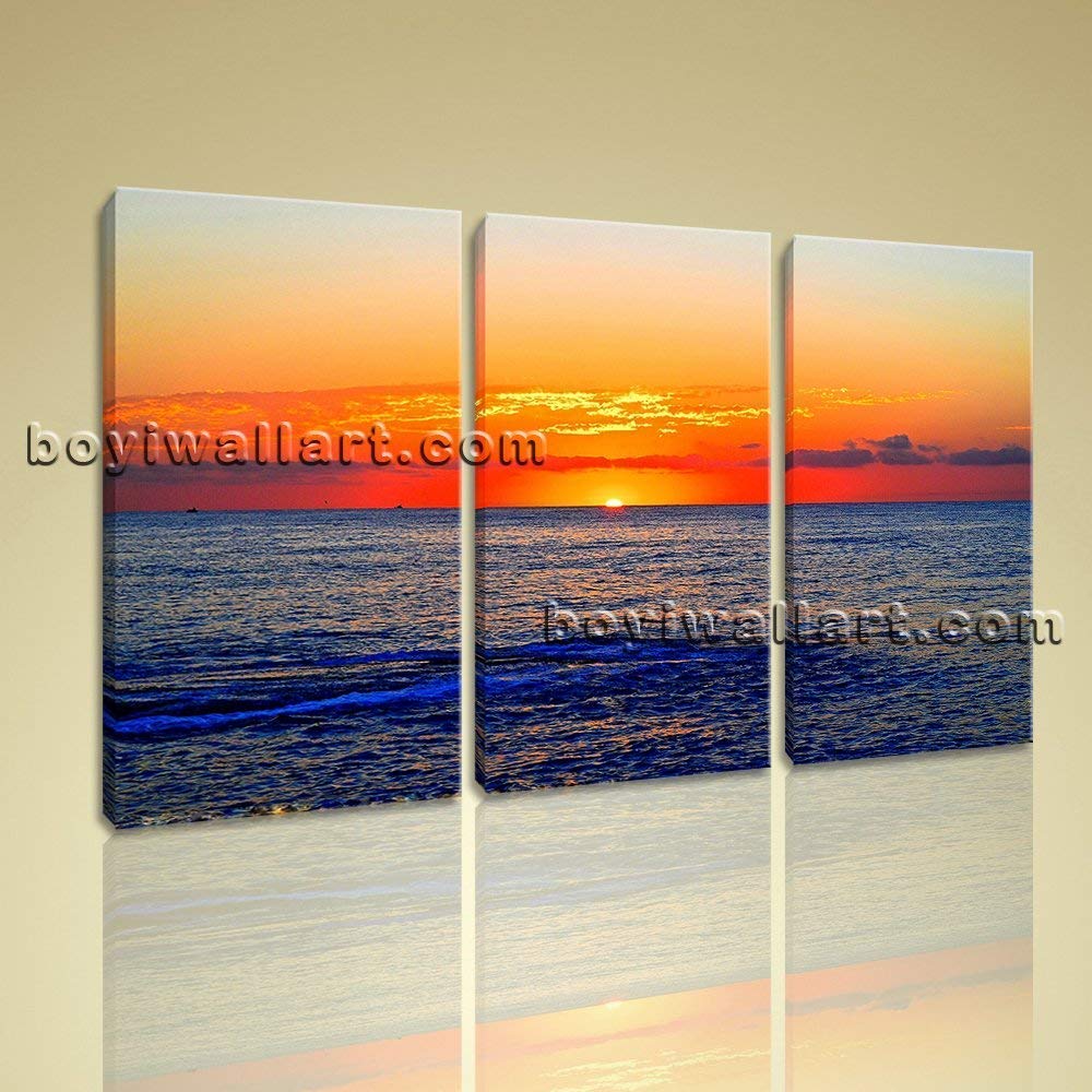 Framed Home Decor Canvas Print Wall Art Seascape Beach