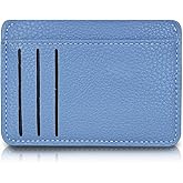 Energather Card Wallet, PU Leather Card Holder Credit Card Holder, Credit Card Wallet with Multiple Card Slots for Men and Women, Compact Card Holder Wallet for Shopping, Dating, Business (blue)