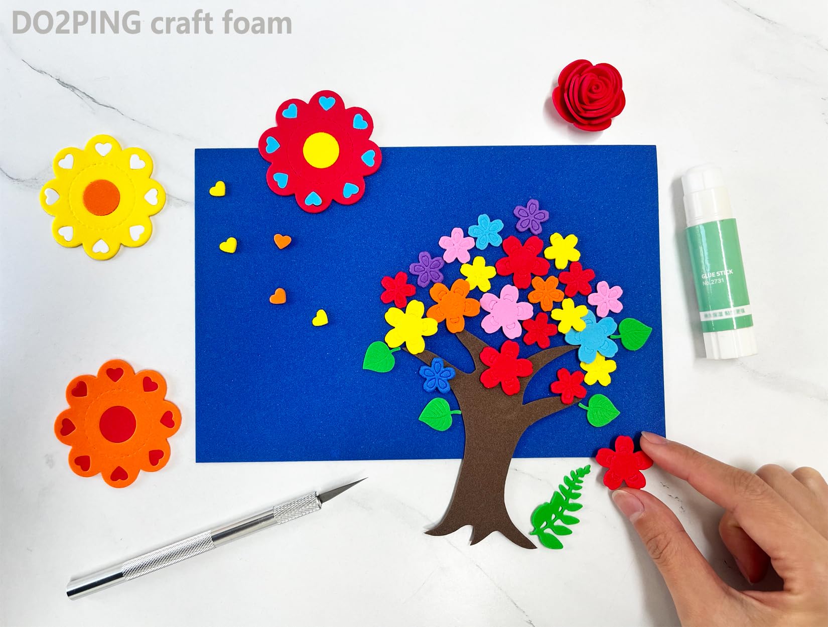 Do²ping Purple Foam Sheets Crafts, 8.5x5.5 Inch Eva Craft Foam Paper for Crafts Project Classroom Scrapbook DIY Cosplay (Purple-10 Sheets)