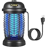 FVOAI Bug Zapper Outdoor, Mosquito Zapper, Fly Zapper, Insect Zapper Electric Fly Traps for 1/2 Acre, Indoor Outdoor Use with 3 Prong Plug-in,4200V, ABS Plastic Outer, Black