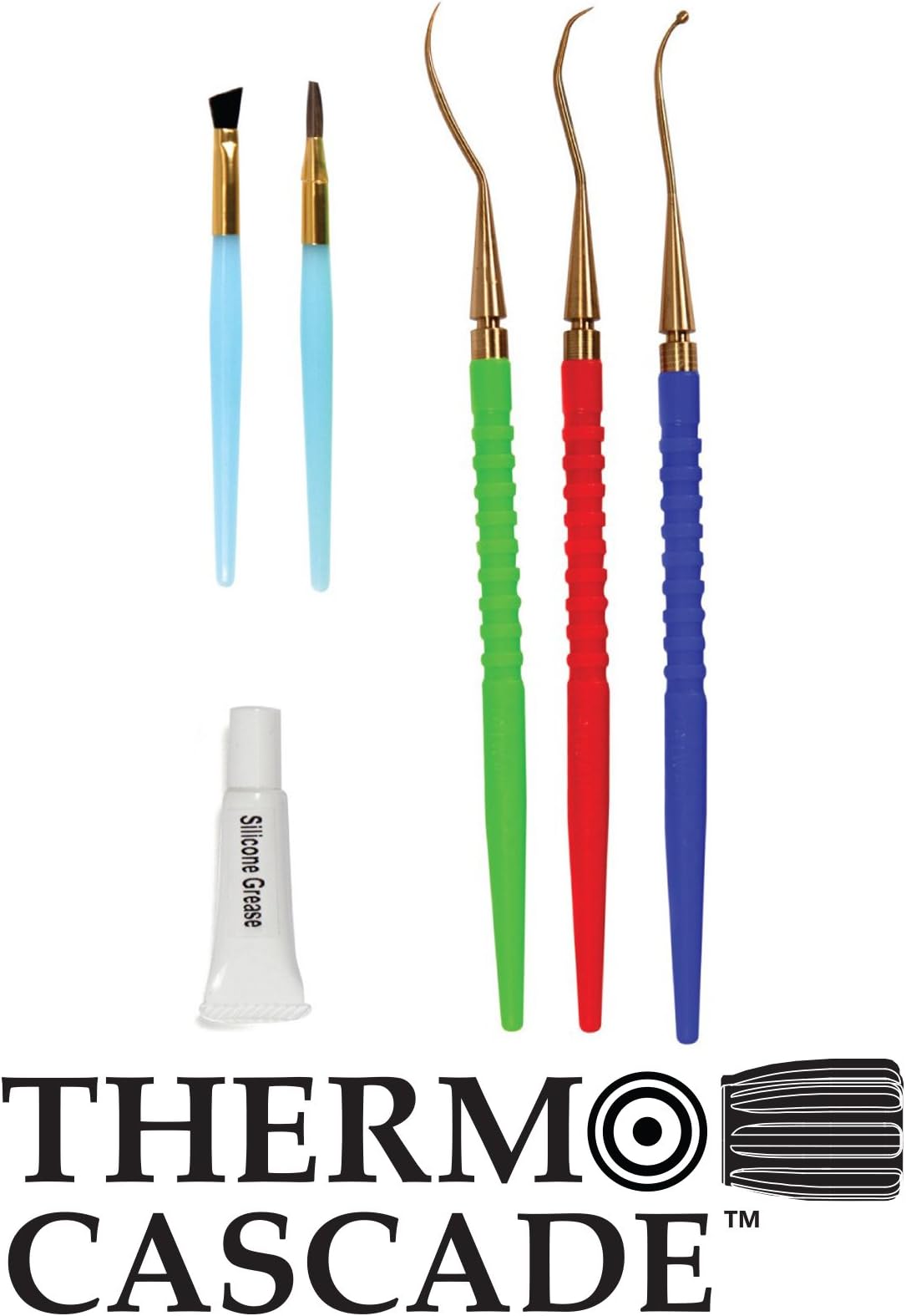 Scuba Brass O-Ring Pick Set (3 pieces) with Silicone Tube and Two Application Brushes by Thermo Cascade (TL111)
