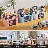Senders Desk Organiser with 2 Drawers Blue – Storage Box for Desk Office Home view 7