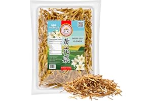 Meekus Dried Lily Flower, Dried Lily Flower Bubs, Dried Huang Hua Cai, Jin Zhen Cai 7 Oz 金针菜 Dried Lily Buds for Chinese Cooking (198 g) 1 PACK