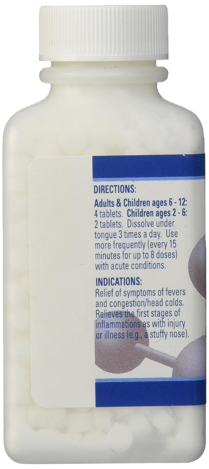 Decongestant and Sinus Relief, Inflammation Supplement, Natural Relief of Cold and Fever Symptoms, Hyland's #4 Cell Salt Ferrum Phos 6X Tablets, 500 Count: Beauty