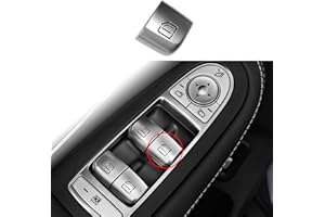 Moonlinks Window Switch Button Covers for Mercedes Benz C E GLC Class, Front Right Window Switch Repair Button Caps（1 Pcs,Fits Mercedes Benz W205 C Class 2015-2021 W253 GLC Class 2016-2022）