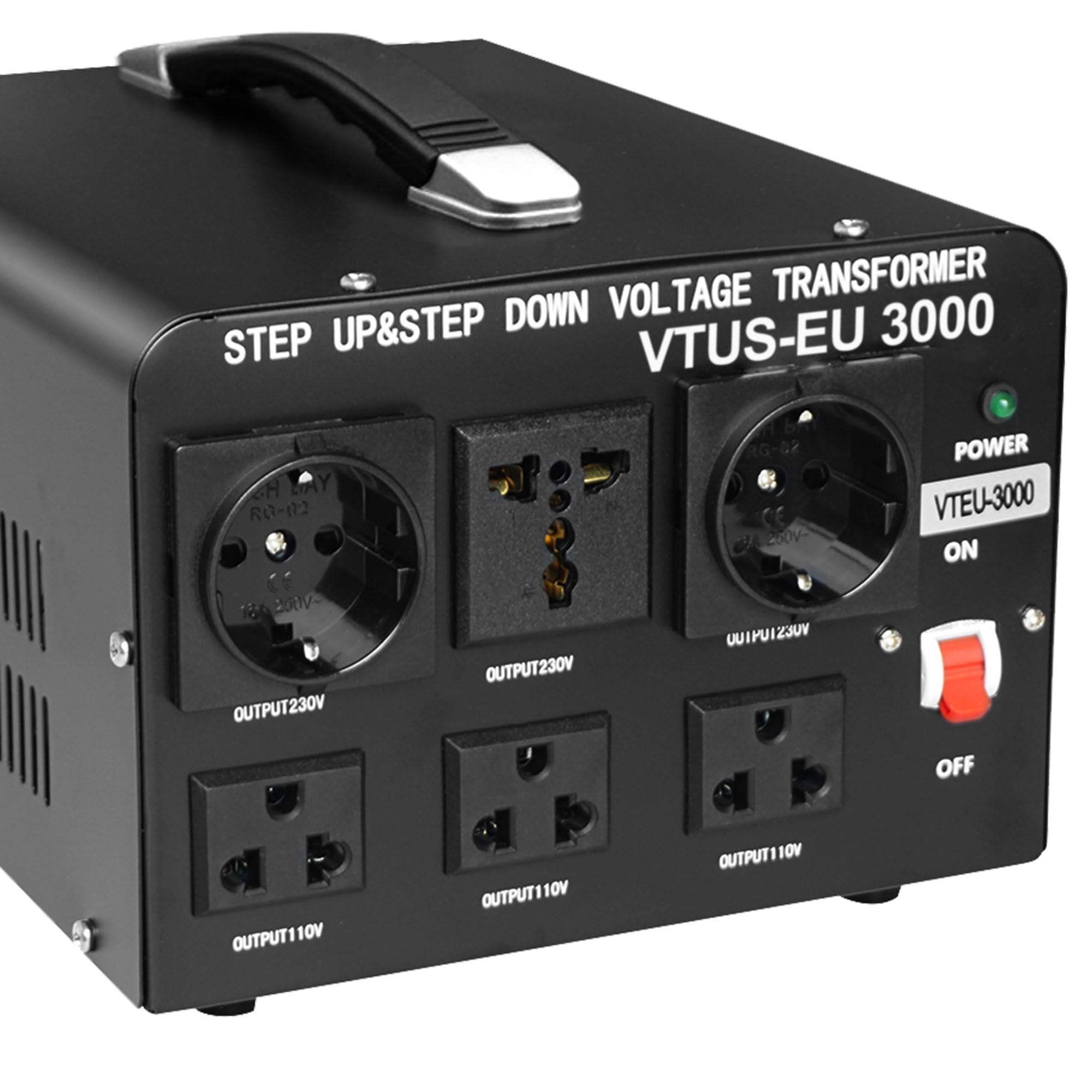 Photo 1 of Yinleader 3000W Voltage Converter Transformer(110V to 220V,220V to 110V) Step Up/Down Converter 110/120 Volt - 220/240 Volt w/US Standard Power Cord,Circuit Breaker Protection (VTUSEU-3000)