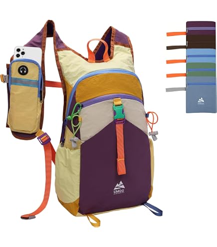 Uselike 10L Small Hiking Backpack Travel Daypack Lightweight Packable Back Pack for Women Men(Orange) : Sports & Outdoors