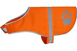 Hiado Dog Reflective Vest High Visibility Safety Jacket for Walking Running Hiking to Keep Dogs Visible Safe from Cars and Hunting Accidents Orange XL
