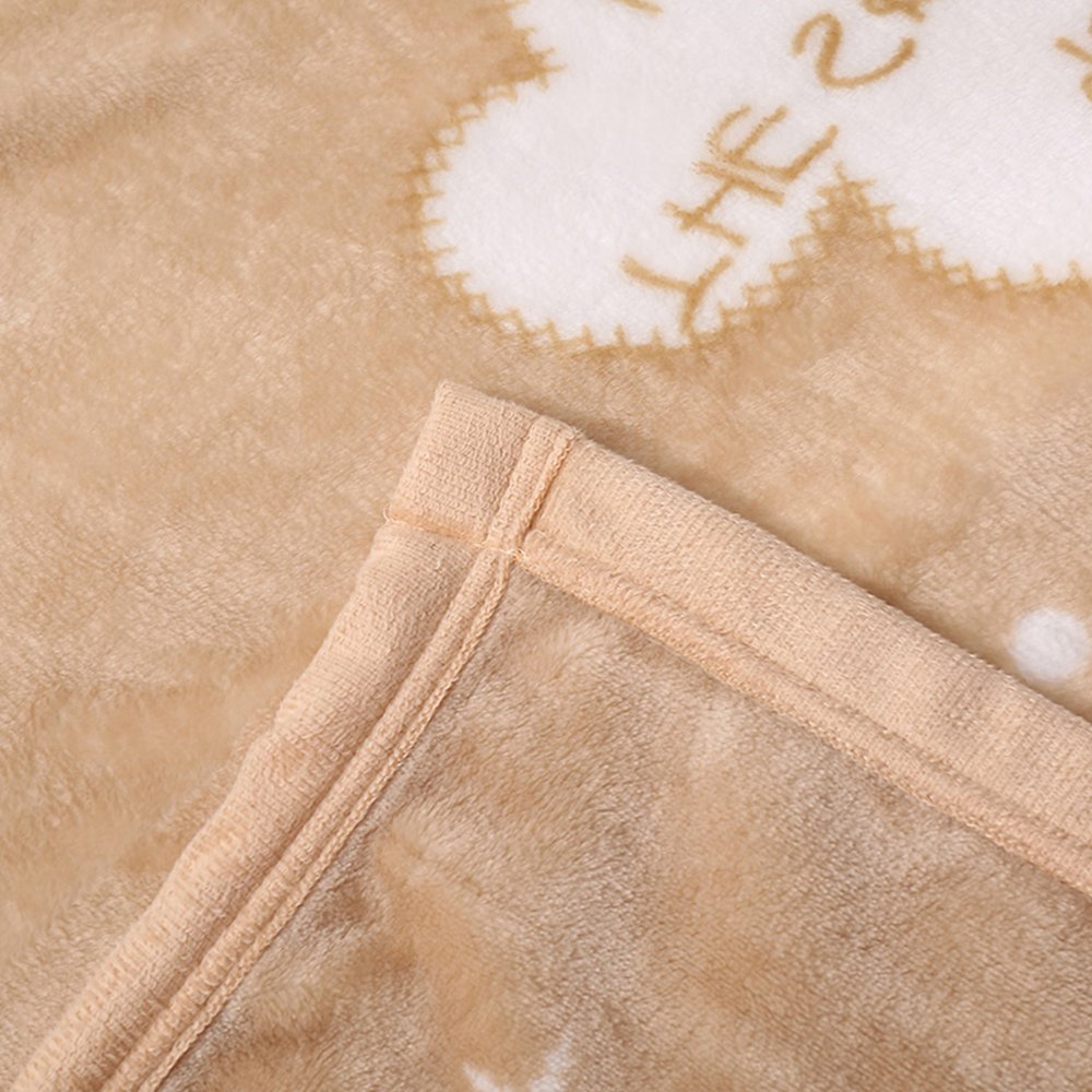 MYLUNE HOME Faux Fur Mink Fleece Blanket Throws Quilt with Snowflakes Pattern for Bedroom Living Rooms Sofa Full/Queen/King Size