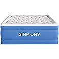 Simmons Rest Aire Mattress Air Bed with Side Built-in Pump and Soft Velveteen Topper, 17" Full