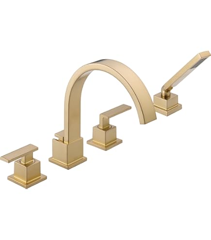DELTA - m.m Delta T4735 Saylor Deck Mounted Roman Tub Filler with Built