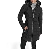 DKNY Women's Lightweight Puffer Jacket With Neoprene Side Panels – Insulated, Sleek Fit Outerwear
