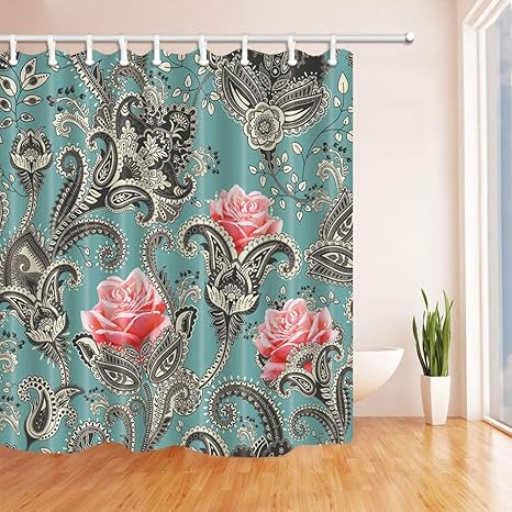 Amazon Com Rrfwq Paisley Shower Curtains For Bath Abstract Art