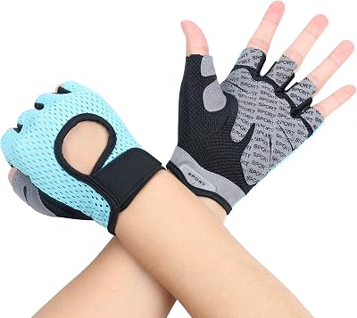 flintronic Gym Gloves Breathable Training Gloves with Silicone Pad