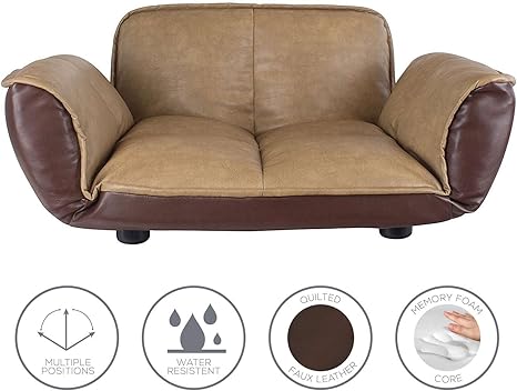 Amazon Com Frontpet Dog Couch Leather Dog Bed Reclining Pet Sofa