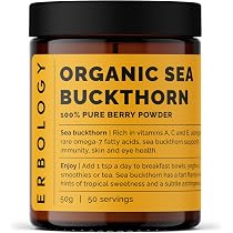 Amazon.com: Erbology Organic Sea Buckthorn Powder 1.8 oz - 50 ...