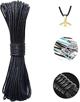 The Bead Shop Black Waxed Cotton Cord 2mm 5 Metres Jewelry String view 3