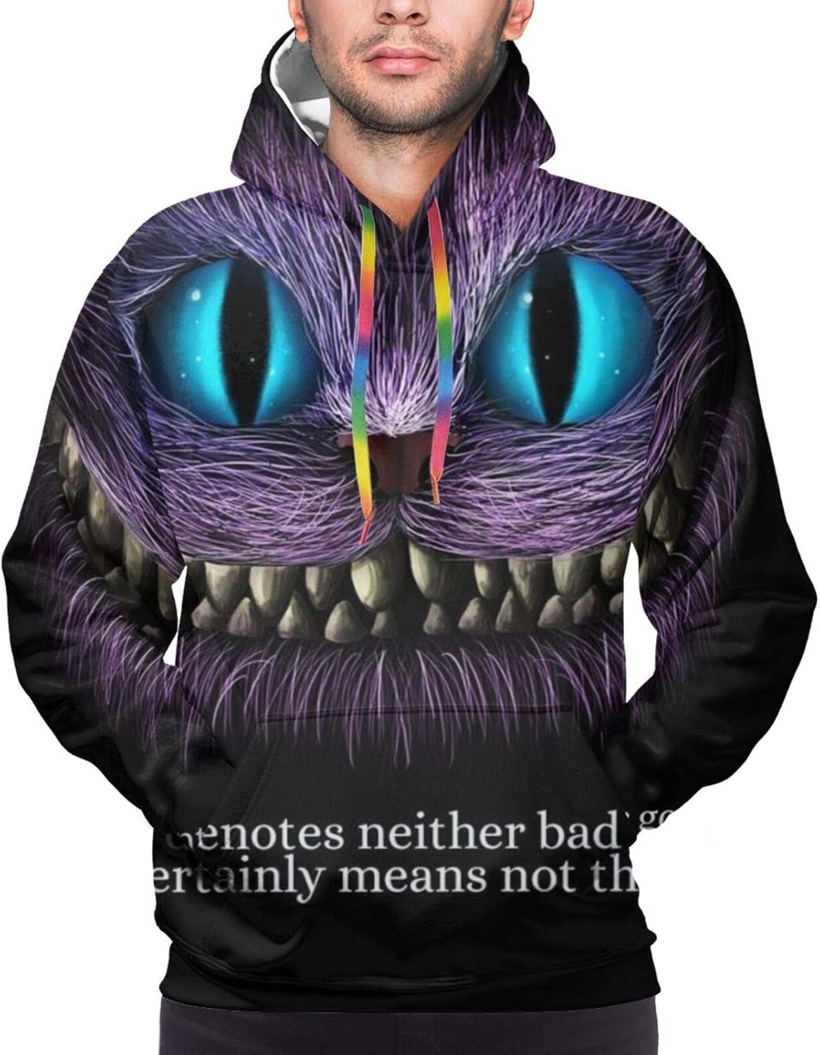 Cheshire Cat Fashion Men's Hoodies Pullover Pocket Hooded