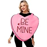 AOBUTE Unisex Adult Valentine Costume Women Men Heart Romantic Outfits