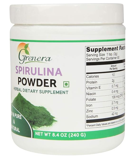 Buy Grenera Spirulina Powder, 240g Online at Low Prices in India
