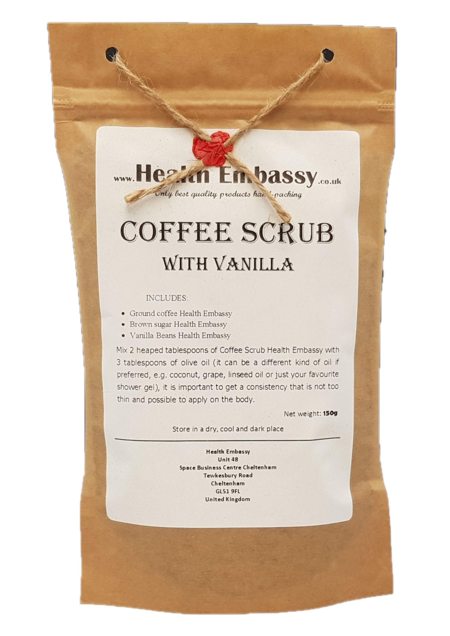 Health Embassy Coffee Scrub with Vanilla (150g)