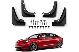 XPORTION Mud Flaps for Tesla Model 3 2016-2023 No Drilling Required Splash Guards Model 3 Accessories All-Weather Protection Fenders (Pack of 4)