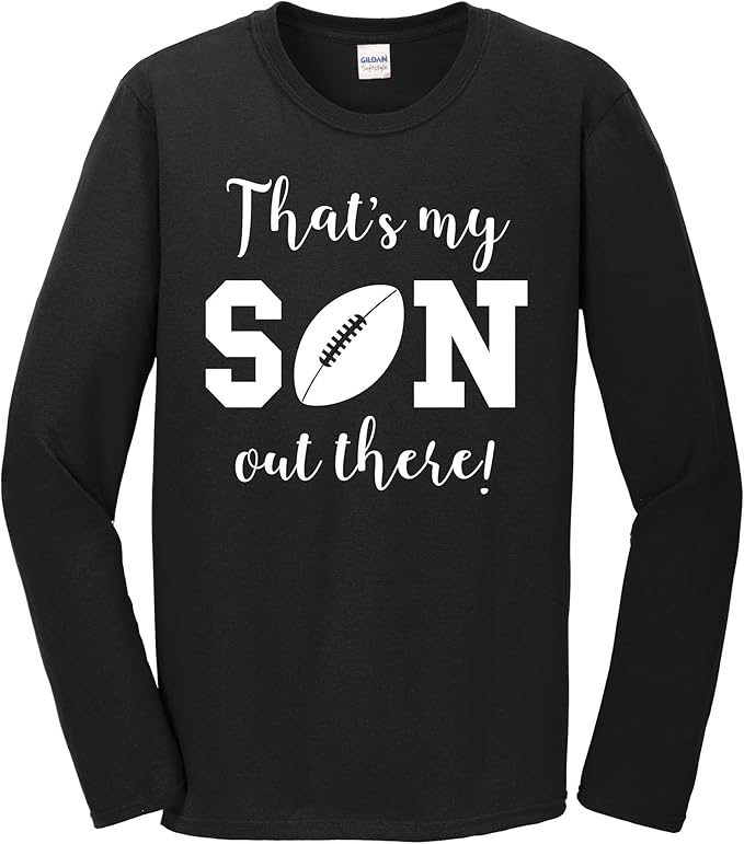 Amazon.com: That's My Son Out There Football Dad Mom Sports Parent Long Sleeve Shirt: Clothing