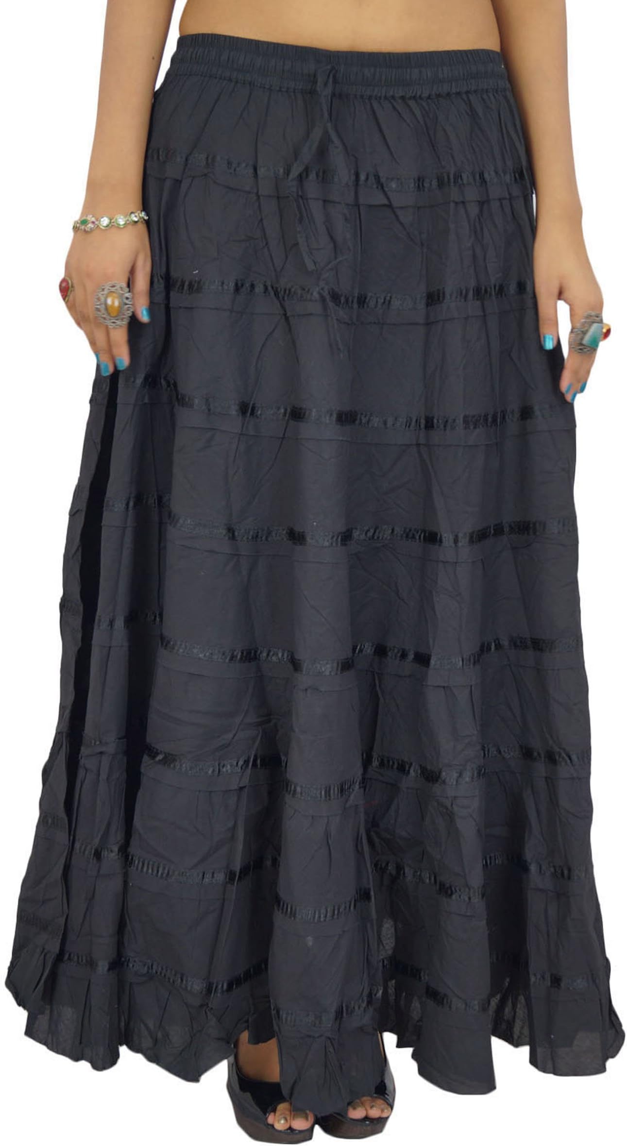 sheshe Hippie Women Clothing Gypsy Skirt Long Maxi Cotton Beach Wear