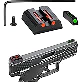 Aluminum Red/Green Fiber Optic 3 Dot Front and Rear Sights