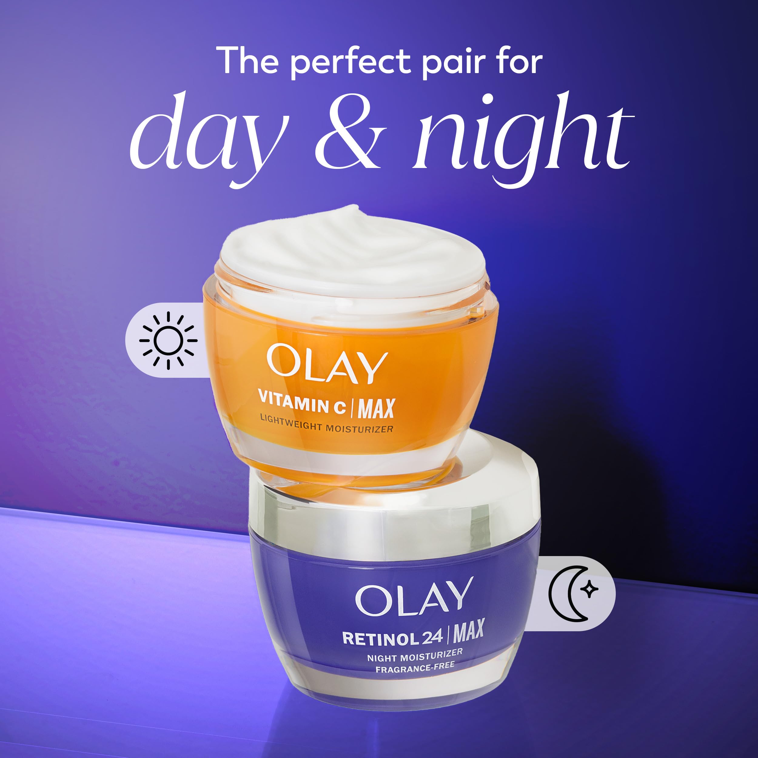 Olay Retinol Night Cream for Women, MAX, Anti-Aging Face Moisturizer, Fragrance-Free, Gift for Women, Non Greasy - Anti-Wrinkle, Hydrating Skin Care - Triple Collagen Cream, Niacinamide, 1.7oz