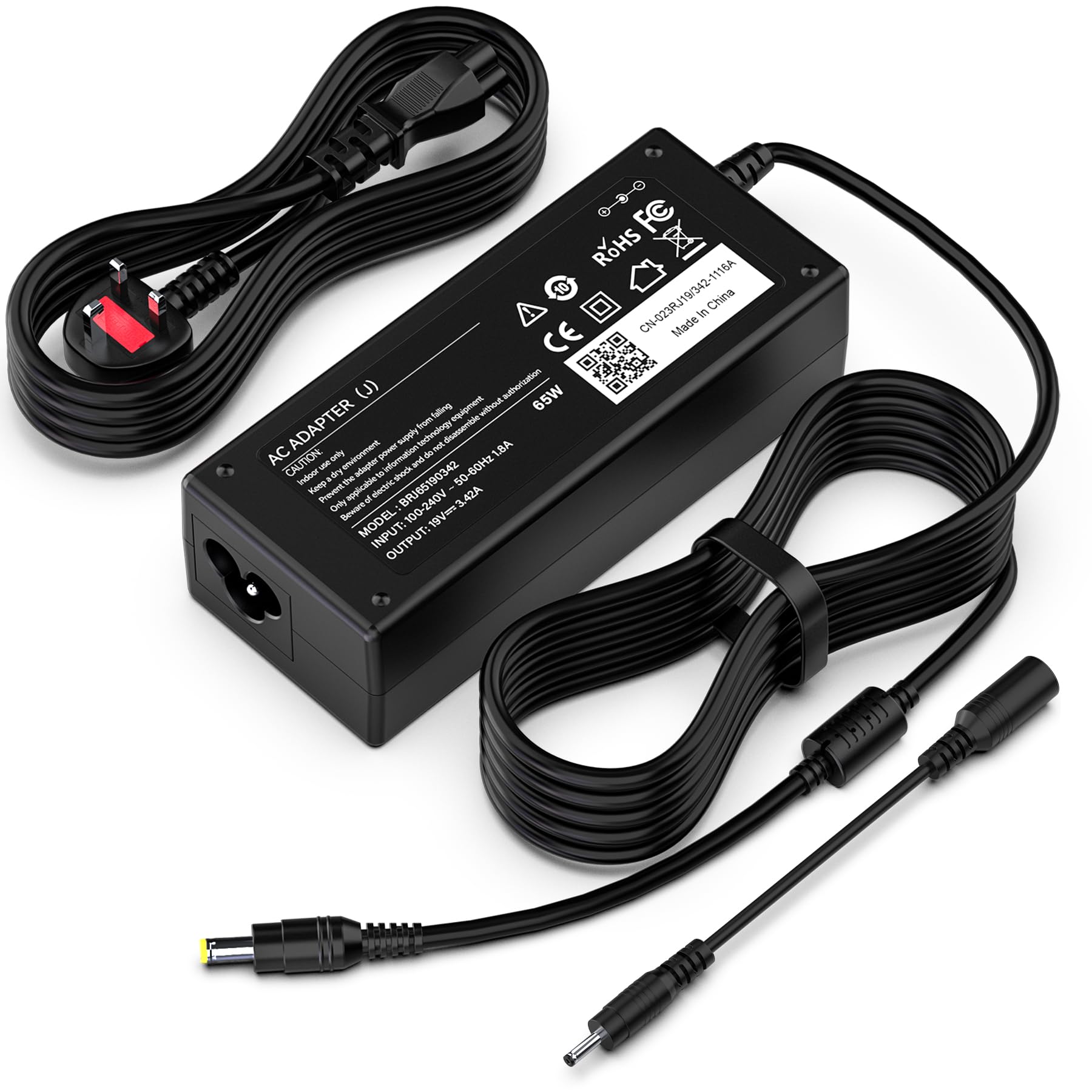 65W Laptop Charger Compatible With Acer Aspire 1 3 5 A114 A315 A314 A515 E3 E5 E15 ES1 ES15 F5 V3 V5 V7 N19C1, Acer Swift 1 3 5 Series, Chromebook 11 13 14 15 R11【Non-Original Acer Laptop Charger】 — image 1