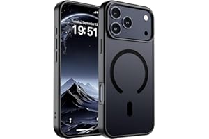 SUPFINE Magnetic for iPhone 17 Pro Max Case (Compatible with MagSafe)(Military Grade Drop Protection) Translucent Matte Shockproof with Anti-Fingerprint Phone Cover, Black