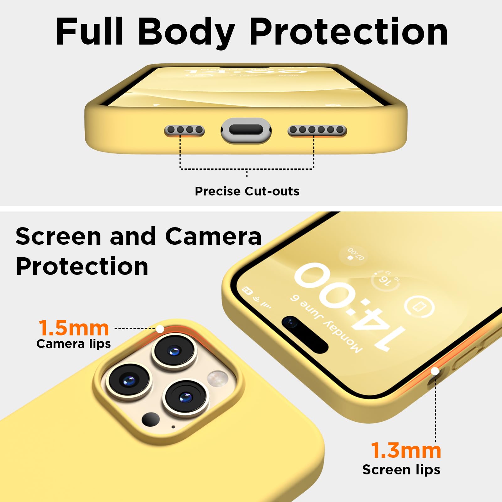 COFFKER Designed for iPhone 14 Pro Case, Liquid