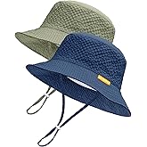 HONGTEYA Baby Sun Hat Toddler Boy Bucket Hat Kids Summer Beach Hat Wide Brim Sun Protection