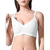 seramera Women's Maternity Nursing Bra for Pregnancy & Breastfeeding - V Neck Seamless Wireless Bra